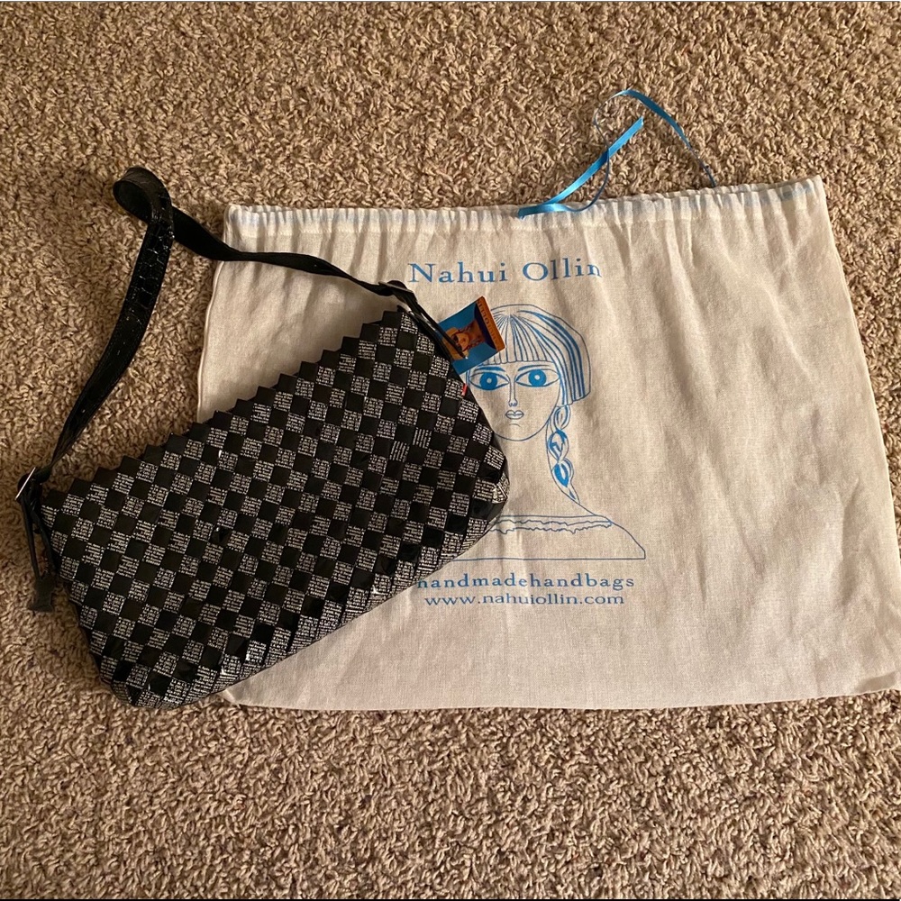 Nahui Ollin candy wrapper black purse